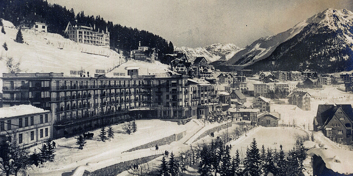 Davos. Grand Hotel Belvédère und Waldsanatorium